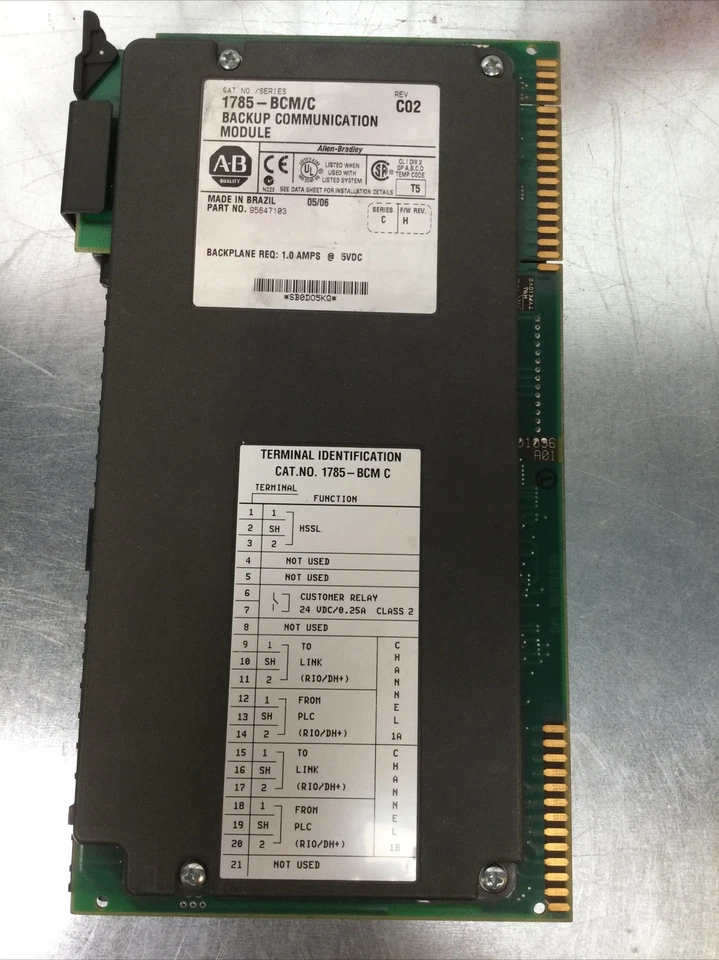 ALLEN BRADLEY 1785-BCM PLC-5 MÓDULO DE COMUNICACIÓN DE RESPALDO, SERIE C - Imagen 3 de 3