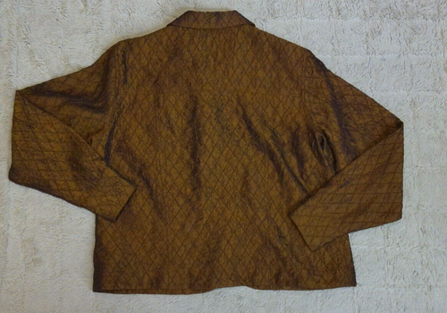 Coldwater Creek Jacket Size Large Bronze Copper Brown Button Front Pocket - Picture 10 of 12