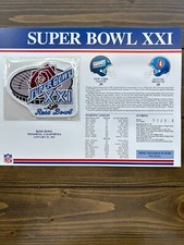 The Official NFL Super Bowl Patch Collection Super Bowl 21 Giants vs Broncos