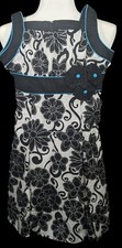 Disorderly Kids Black And White Floral Tie Back Dress