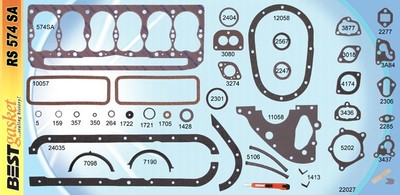 Full Gasket Set FOR AMC 184 196 6 Cylinder Side Valve Flathead 1953-1965 Full Gasket Set FOR AMC 184 196 6 Cylinder Side Valve Flathead 1953-1965
