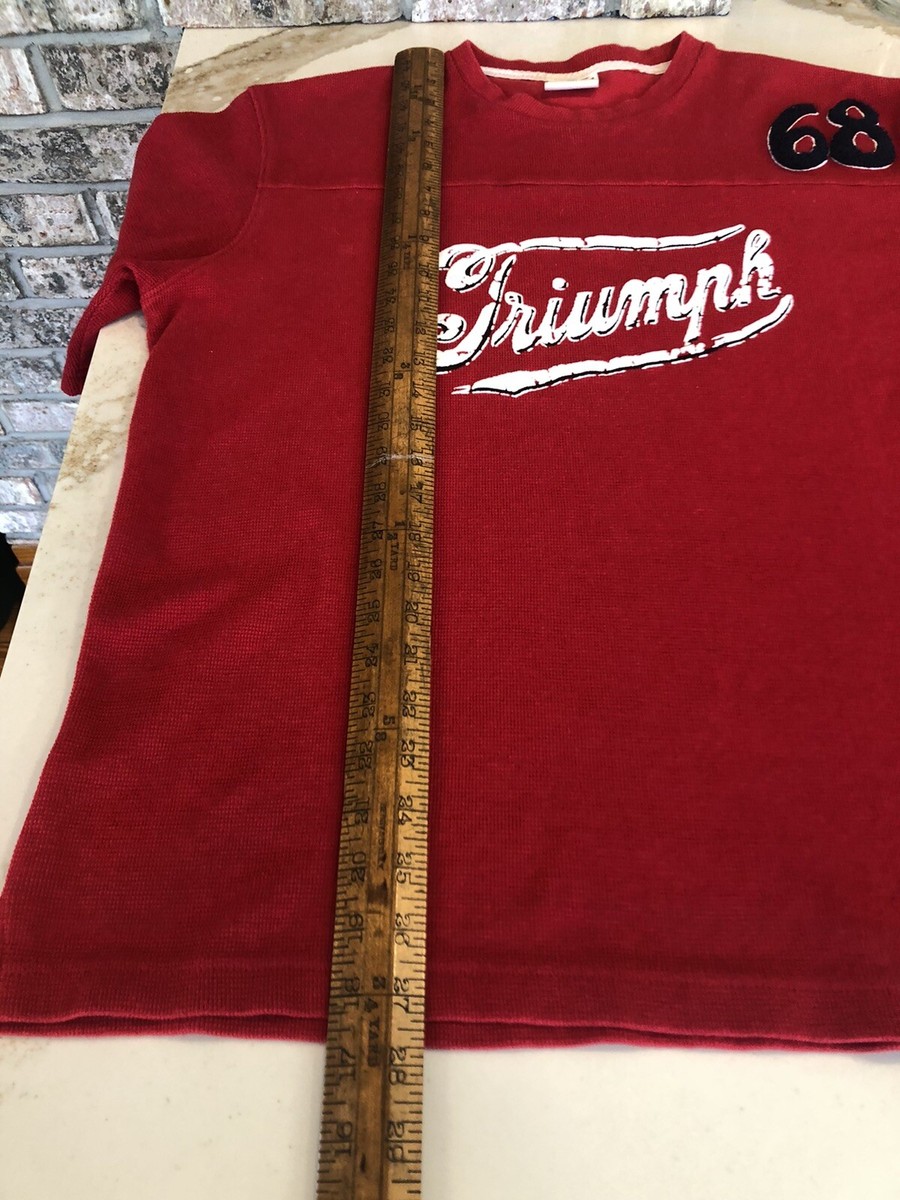 Triumph Motorcycles SIXTY 8 68 Retro Mens Short Sleeve Jersey Red