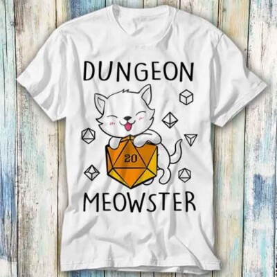 Dungeon Meowster Dragons Monster DnD Guess T-Shirt Meme Geschenk Top Tee Unisex 1024