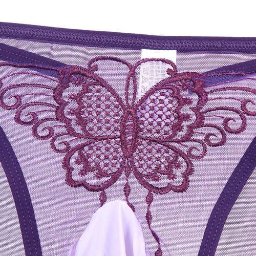 Set Reggiseno Uomo Sissy Frilly Arruffato Senza Ferretto Bralette con Mutandine Set Lingerie - Foto 29 di 48