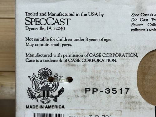 NIB Original 1/16 SpecCast Case 400 Toy Tractor Case-O-Matic Drive B-Series USA - Picture 6 of 12