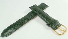 CINTURINO OROLOGIO 17mm VERDE LUCERTOLA GOFFRATURA CINTURINO PELLE 1710