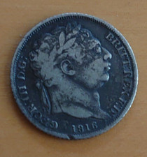 1816 Sixpence George III Silver Coin 0.925 in Nice condition