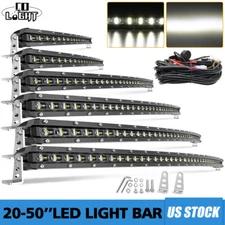 Curved 50/44/38/32/20inch LED Light Bar Driving Offroad Spot Truck SUV ATV Truck