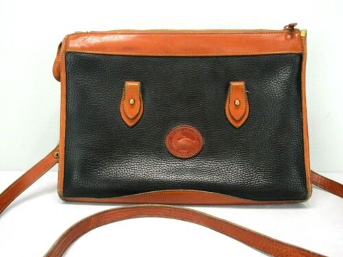 DOONEY & BOURKE LEGACY TWO TONE ALL WEATHER LEATHER VINTAGE CROSSBODY BAG USA