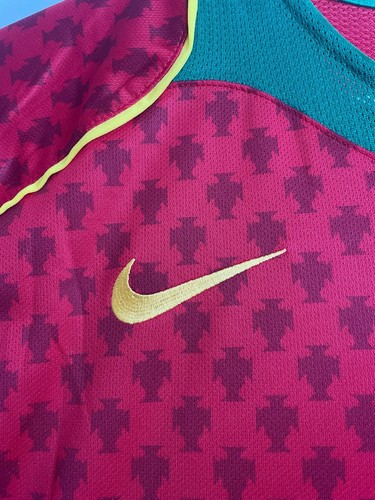 RARE 2004 Euro Nike Cristiano Ronaldo Portugal Home Jersey #17 Size L - 第 8/14 張圖片