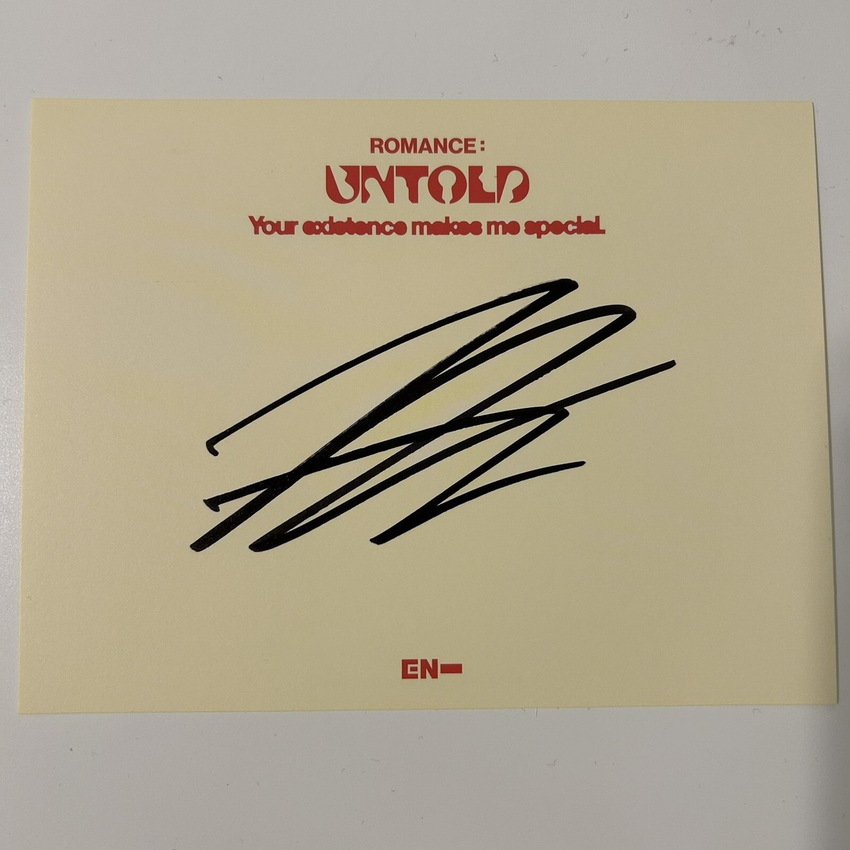 ENHYPEN ヒスン直筆サイン入りポストカードトレカ アメリカ ROMANCE US Exclusive] ENHYPEN Romance : Untold JAY Signed Postcard