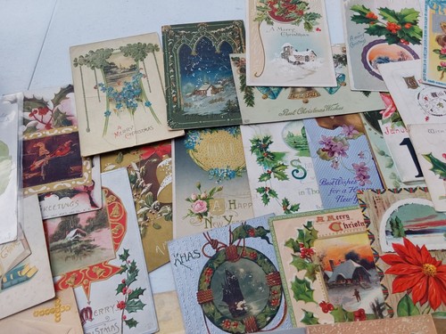 Lote 33 postales vintage de principios de 1900 religiosas de Navidad de Ohio - Imagen 4 de 12