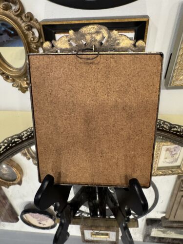 Vintage Victorian Brass Ornate Picture Frame Made in Italy Red Velvet AS IS D4:1 - Picture 2 of 7
