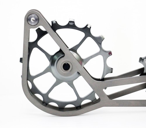 Cage poulie surdimensionnée cyclisme sur route SwishTi pour gris Campy/Campagnolo - Photo 4/11