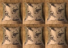 6 x 18" Bronze & Brown Filled Velvet Rose Taffeta Cushions Filled Cushion Covers