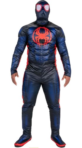 SPIDER-MAN Miles Morales Padded Jumpsuit Costume Cosplay Adult XL (36-38) *NEW* - Picture 4 of 12