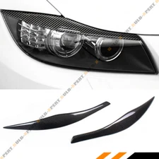 FOR 2006-11 BMW E90 E91 328i 335i M3 CARBON FIBER HEADLIGHT EYELID EYEBROW COVER