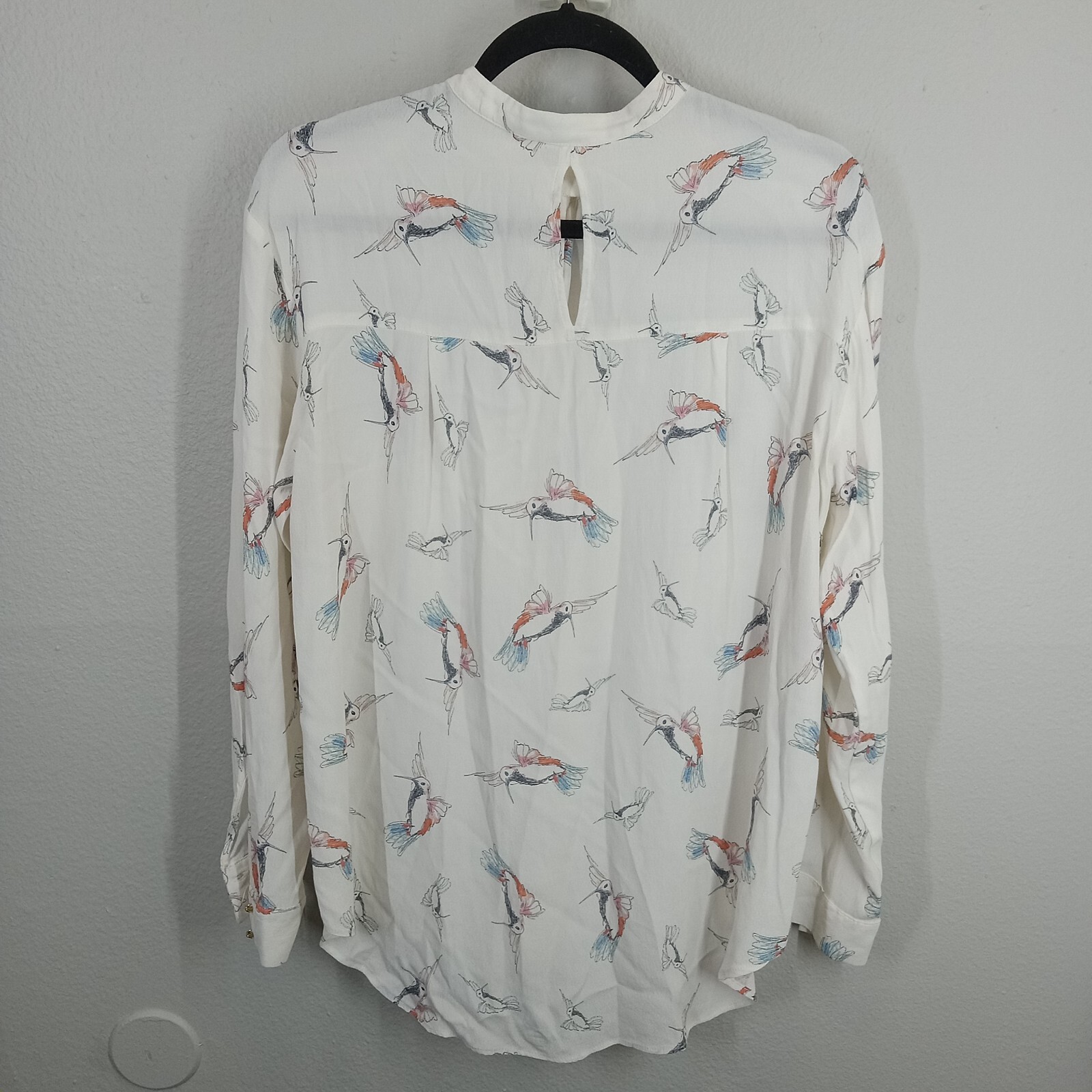 Zara Basic Womens Medium Button Front Roll Tab Sl… - image 7