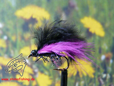 Nassfliege '' Cormorant Black/Pink '' 3er Set