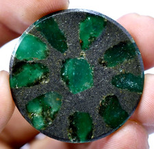 Emaraude trapiche naturelle de Colombie - 29,65 carats avec certificat.