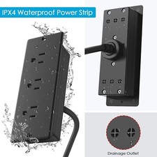 6Ft Cord Conference Recessed Power Strip Socket Flush Mount Charging Station