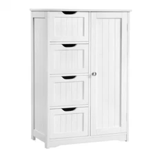 Bathroom Storage Cabinet Freestanding Kitchen Pantry Cabinet 4 Drawer Organizer