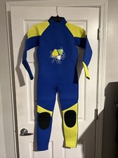 Lavatone Wetsuit Blue Kids 2mm Neoprene Suits Full Body Diving Suit 13-14