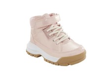 Toddler Metallic Pink Lace-Up Boots