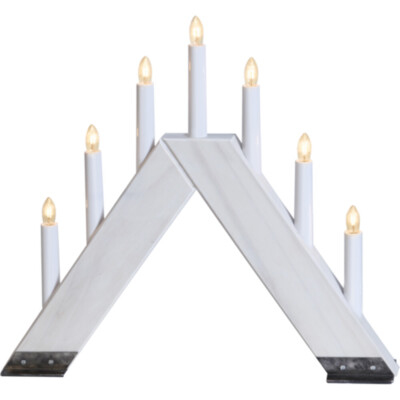 STAR Viking Fenster Kerzen Leuchter Weihnachts Deko 7-flammig Holz weiß E10
