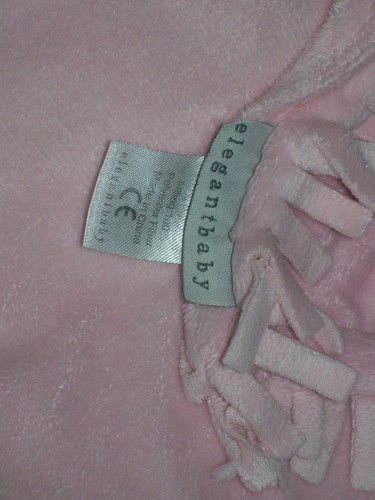 Elegant Baby Pink Gray Cow Minky Dot Fringe Security Blanket Lovie - Picture 4 of 4
