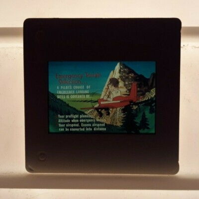 1980's US AIR FORCE Training 35mm Picture Slide EMERGENCY TERRAIN SELECTION