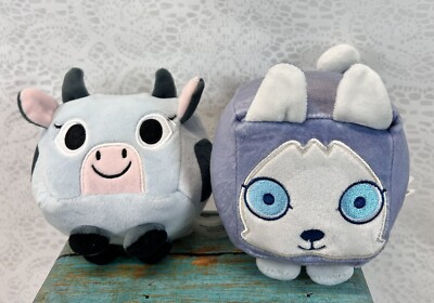 2023 Lot Of 2 Pet Simulator X Plush SIBERIAN HUSKY & DUKE THE COW NO CODES