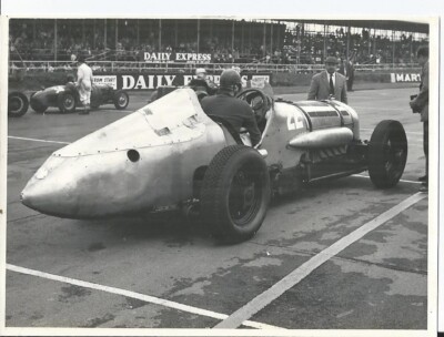 NAPIER RAILTON SILVERSTONE 50er Jahre RÜCKANSICHT S/W FOTOGRAFIE