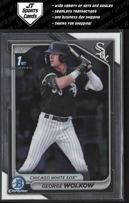 #ad 2024 Bowman George Wolkow BCP 144 1st Chrome Chicago White Sox $1.59