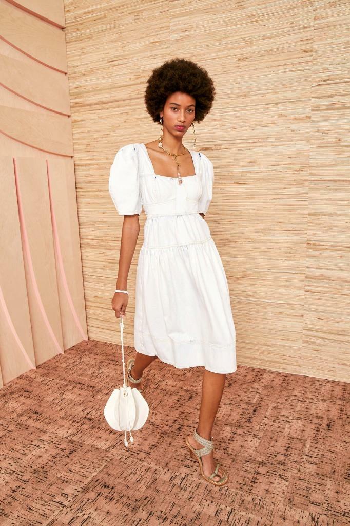 ulla johnson holiday dress Gossamer Gown with Feather Embroidery - Western Dream Silk Chiffon A-line  Gown