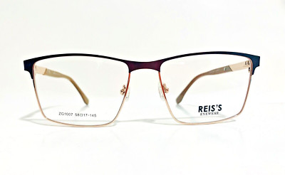 REIS'S EYEWEAR ZG1007 C3 BRONZE BROWN SPRING HINGE EYEGLASSES RX 58-17-145 MM