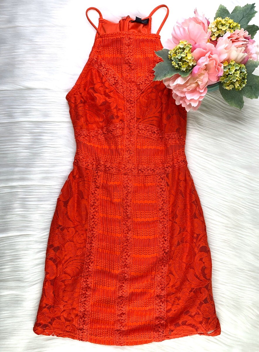 topshop red lace dress Topshop Red Lace Cocktail Dress