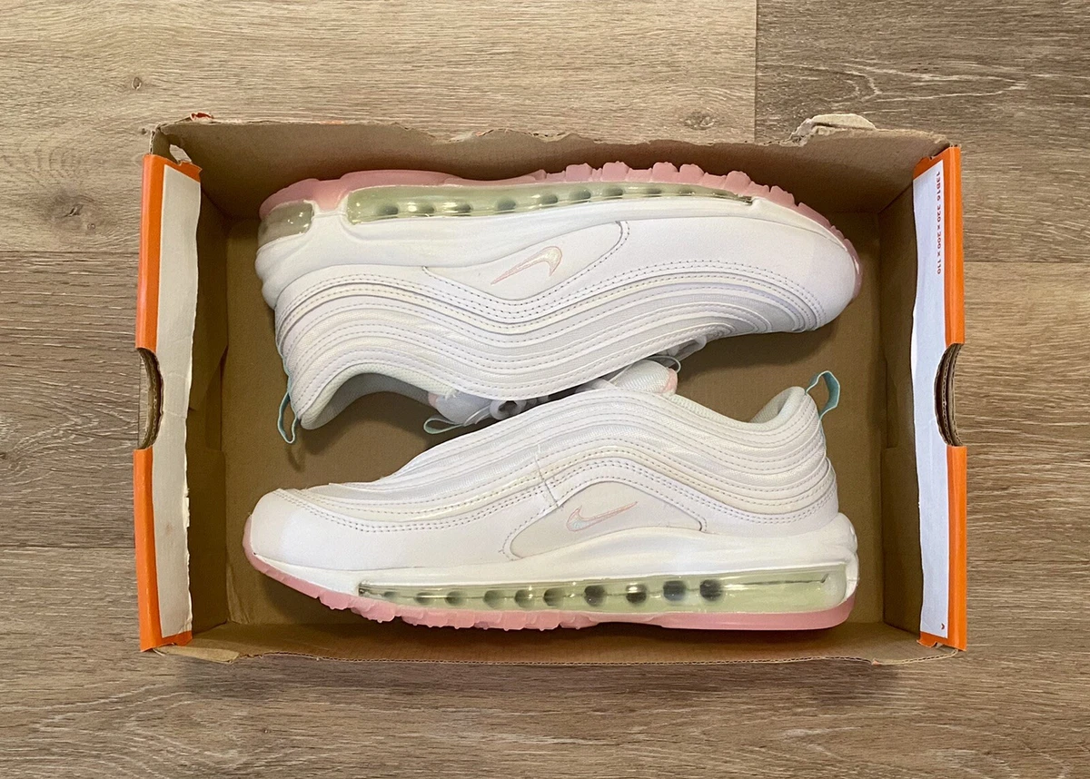 Nike Max 97 &#039;White Barely Green&#039; Pink Bottom DJ1498-100 Women&#039;s 8.5, Men&#039;s 7 | eBay