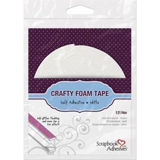 3L Scrapbook Adhesives Crafty Foam Tape Roll white 13ft 4m, 10mm 0.39" wide