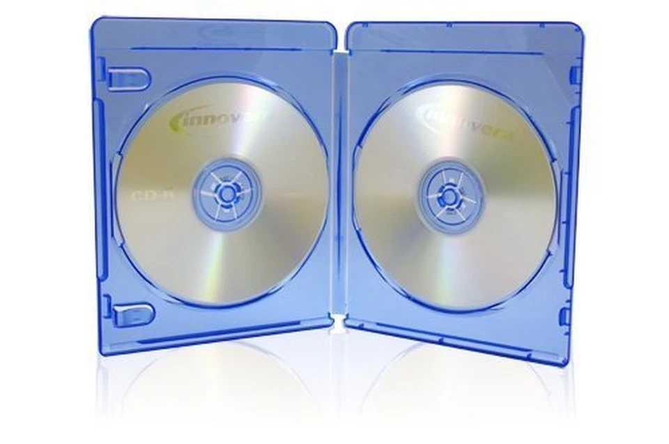 DRAGONTRADING® 50 x Double (2) Disc Blu-Ray 11 mm Storage Cases with Logo Genuine Strong Case