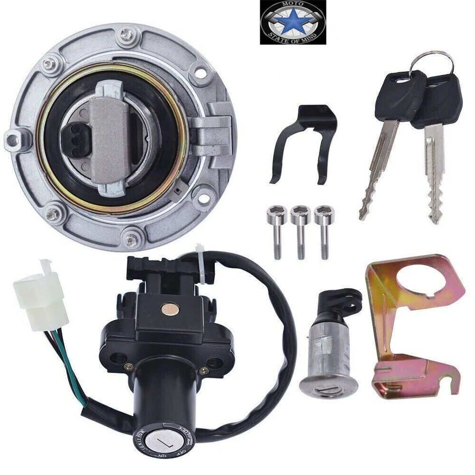 Ignition Switch Fuel Gas Cap Lock Key For Honda CB900F 919 2002-2007 - Image 2 of 4