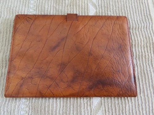 Artex Vintage Passport travel wallet Gen.Yearling Leather dk tan clip closure ex - Picture 5 of 6