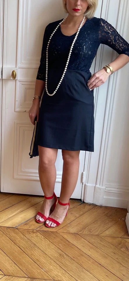 Top dentelle navy - Photo 2/4