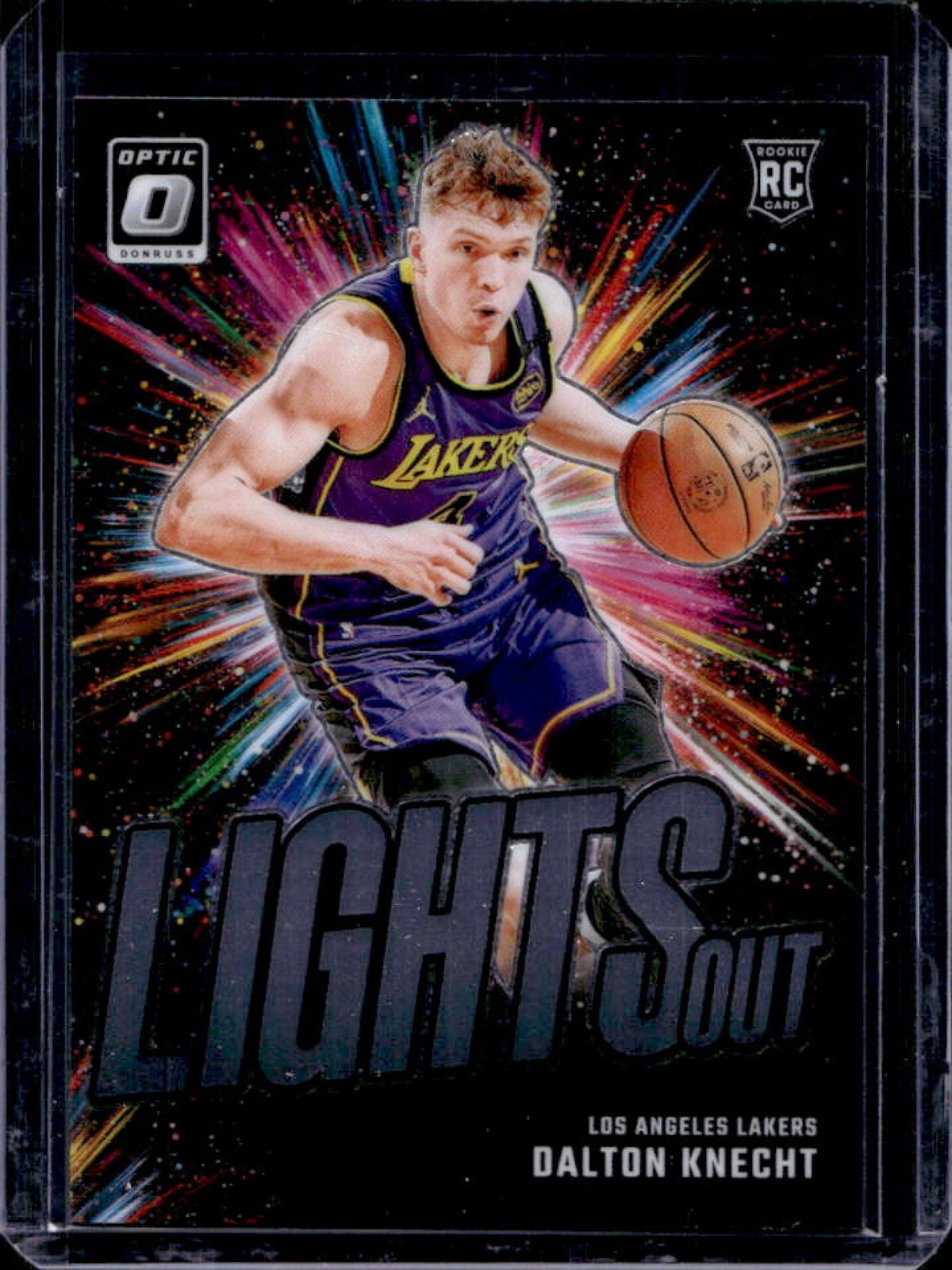 2024-25 Donruss Optic Dalton Knecht Lights Out RC Rookie #8 Lakers