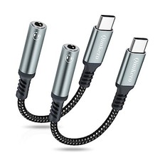 USB Type C to 3.5Mm Female Headphone Jack Adapter, 2 Pack USB C to Aux Audio D