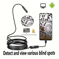 ENDOSCOPIO USB - USB/C - OTG TELECAMERA LED CAVO FLESSIBILE 100CM PER ANDROID