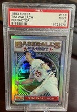 1993 93 TIM WALLACH TOPPS FINEST REFRACTOR #118 PSA 9 DODGERS POP 74 (470)