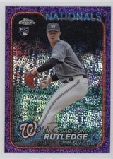 2024 Topps Chrome Purple Speckle Refractor 240/299 Jackson Rutledge #42 11o2