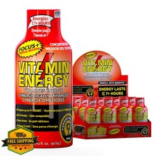Vitamin Energy Focus Tropical Shot 12 Pack 260mg Natural Caffeine