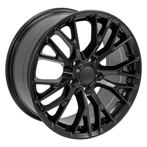 5734 Satin Black 18x8.5/19x10Rims SET Fit Camaro C6 Corvette - C7 Z06 Style - Picture 4 of 9